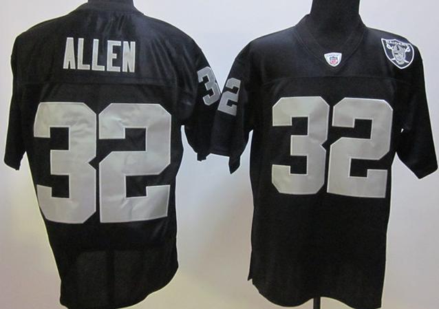 Oakland Raiders #32 ALLEN Throwback Black NFL Jerseys