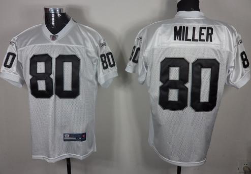 Oakland Raiders 80 Zach Miller White NFL Jerseys