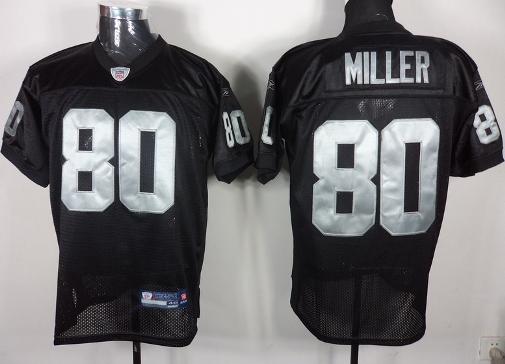 Oakland Raiders 80 Zach Miller Black NFL Jerseys