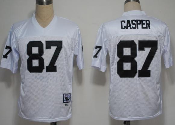 Oakland Raiders 87 Casper Throwback white NFL Jerseys