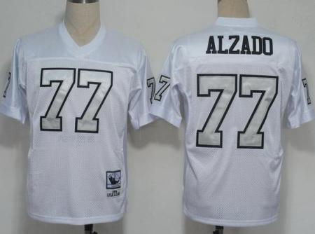 Cheap Oakland Raiders 77 Lyle Alzado White(Silver Number)NFL Jerseys For Sale