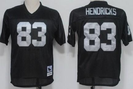 Oakland Raiders #83 Ted Hendricks Black Throwback Jerseys