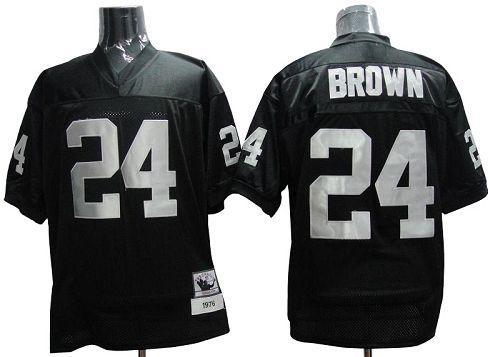 Cheap Oakland Raiders 24 Willie Brown Throwback Black Jersey For Sale