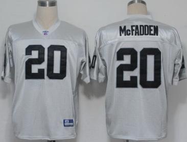 Cheap Okaland Raiders 20 Darren McFadden Siver Grey NFL Jerseys For Sale