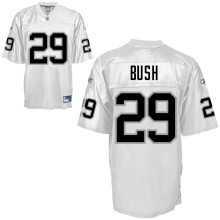 Oakland Raiders 29 Bush White NFL Jerseys