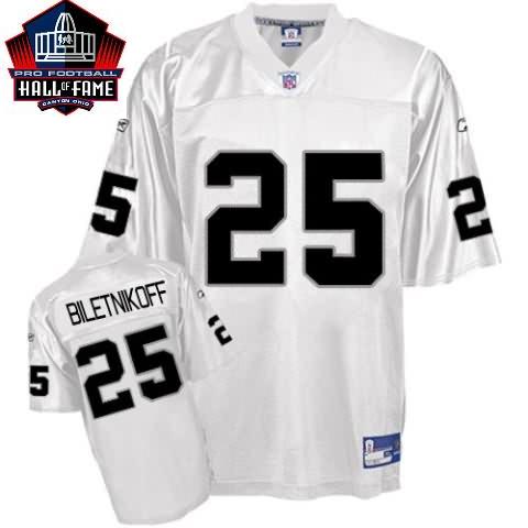 Oakland Raiders 25 Fred Biletnikoff White Hall Of Fame Class Jersey