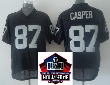 Oakland Raiders 87 Dave Casper Black Hall Of Fame Class Jersey