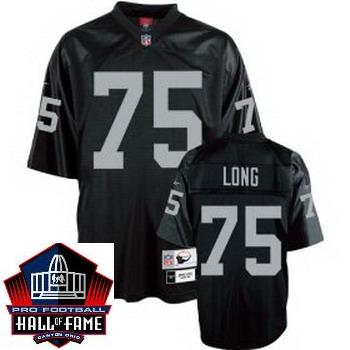 Oakland Raiders 75 Howie Long Black Hall Of Fame Class Jersey