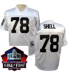 Cheap Oakland Raiders 78 Art Shell White Hall Of Fame Class Jersey For Sale