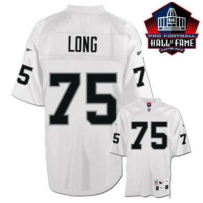 Oakland Raiders 75 Howie Lon White Hall Of Fame Class Jersey Oakland Raiders 75 Howie Lon White Hall Of Fame Class Jersey