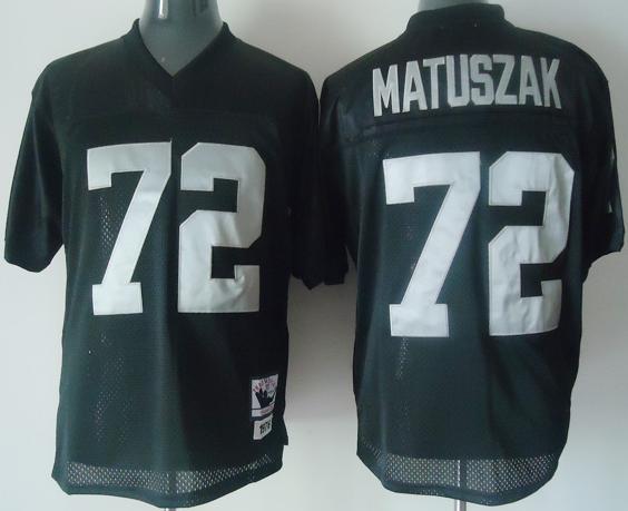 Okaland Raiders 72 MATUSZAK Black NFL Jerseys