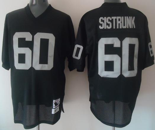 Okaland Raiders 60 SISTUNK Black NFL Jerseys