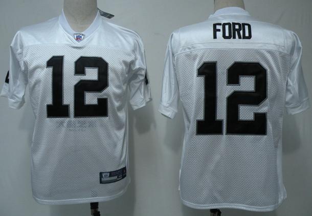 Oakland Raiders 12 Ford White NFL Jersey