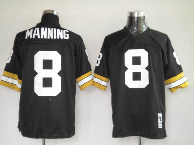 Oakland Raiders 8 Manning Embroidered Black NFL Jersey