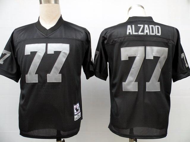 Oakland Raiders 77 Lyle Alzado Black Throwback jerseys