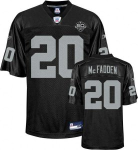 Oakland Raiders 20 Darren McFadden 50th Anniversary Black Jersey