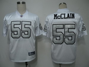 Cheap Oakland Raiders 55 Rolando McClain white (Silver Number) Jerseys For Sale