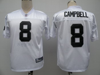 Oakland Raiders 8 Jason Campbell white Jerseys