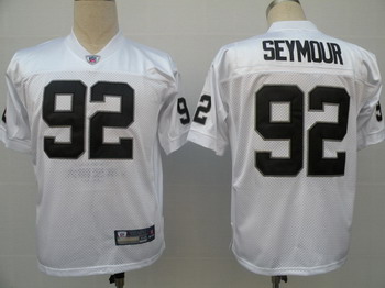 Oakland Raiders 92 Richard Seymour White Jerseys