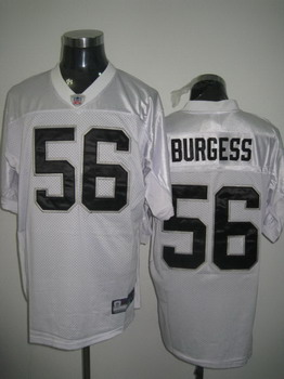 Oakland Raiders 56 Burgess White Jerseys