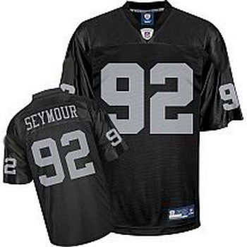 Oakland Raiders 92 Richard Seymour black Color Jersey