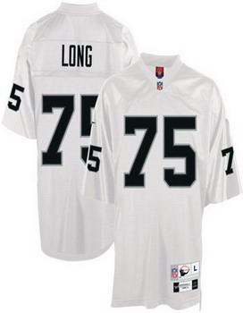 Oakland Raiders 75 H.Long White throwback Jersey