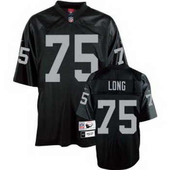 Cheap Oakland Raiders 75 H.Long black throwback Jersey For Sale