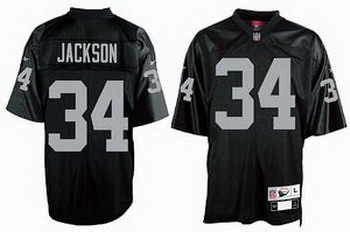 Cheap Oakland Raiders 34 B.Jackson throwback black Jersey For Sale