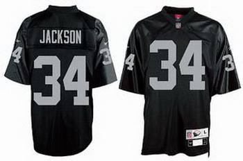 Oakland Raiders 34 B.Jackson throwback black Jersey