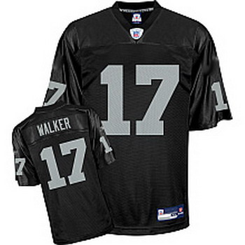 Oakland Raiders 17 J. Walker black Jersey