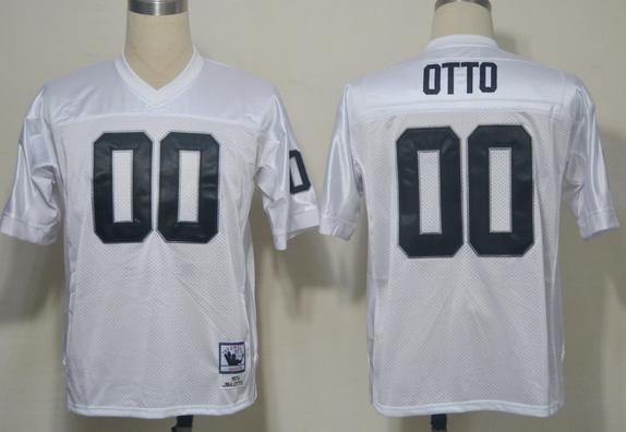 Cheap Oakland Raiders 00 OTTO White M&N NFL Jerseys For Sale