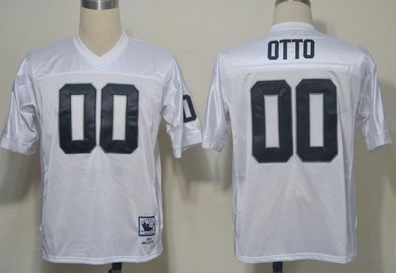 Oakland Raiders 00 OTTO White M&N NFL Jerseys