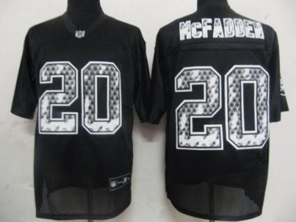Okaland Raiders 20 Darren McFadden Black United Sideline Jerseys
