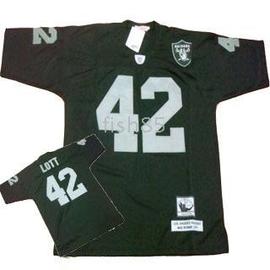 Oakland raiders #42 LOTT Black M&N jersey