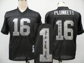 Cheap Oakland Raiders 16 Jim Plunkett Black Throwback M&N Signed NFL Jerseys For Sale