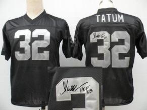 Cheap Oakland Raiders 32 Jack Tatum Black Throwback M&N Signed NFL Jerseys For Sale
