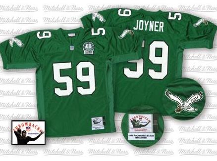 Philadelphia Eagles 59 Joyner Green Throwback Jersey