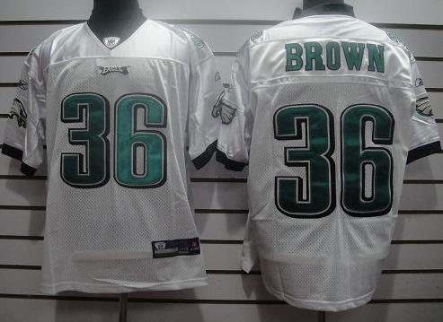 Philadelphia Eagles #36 Ronnie Brown White NFL Jerseys