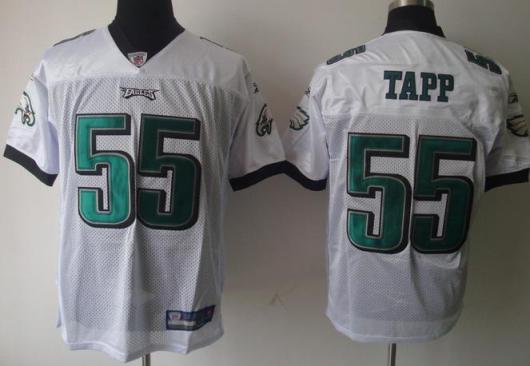 Cheap Philadelphia Eagles #55 Darryl Tapp White NFL Jersey For Sale