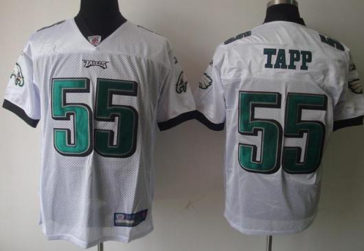 Philadelphia Eagles #55 Darryl Tapp White NFL Jersey