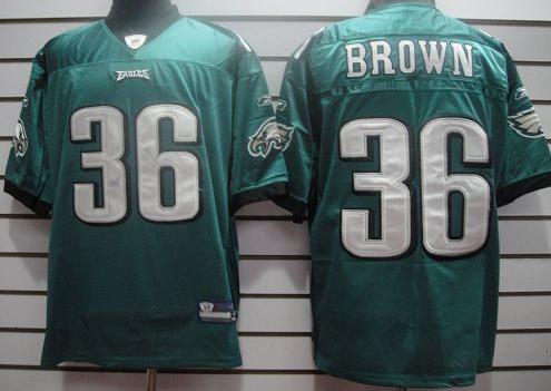 Philadelphia Eagles #36 Ronnie Brown Green Jerseys