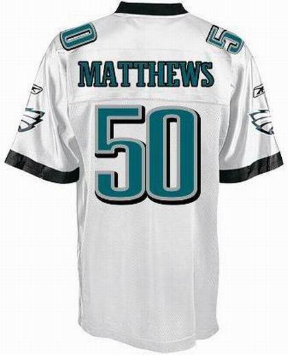 Philadelphia Eagles 50 Casey Matthews White NFL Jersey