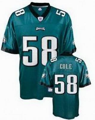 Philadelphia Eagles 58 Trent Cole Dark Green NFL Jerseys