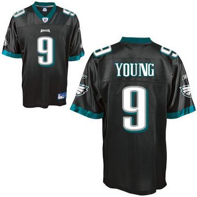 Philadelphia Eagles 9 Vince Young Black NFL Jerseys