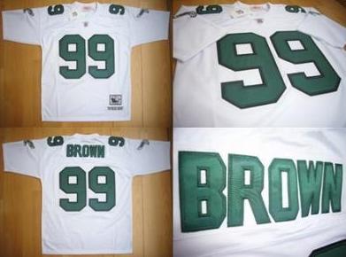 Philadelphia Eagles 99 Jerome Brown White Throwback Jersey