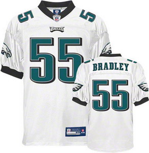 Philadelphia Eagles 55 Stewart Bradley white Jersey