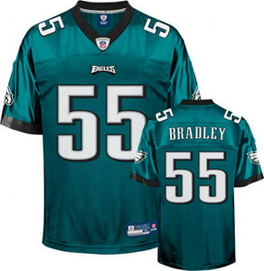Philadelphia Eagles 55 Stewart Bradley Green Authentic Jersey