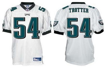 Philadelphia Eagles 54 Trotter whtie jerseys