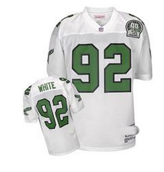 Philadelphia Eagles 1992 Reggie White Throwback White Jersey