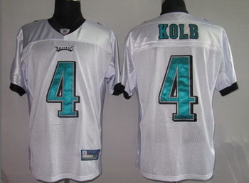 Philadelphia Eagles 4 KOLB White Jerseys